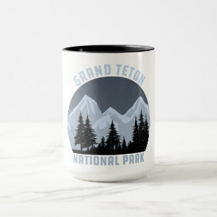 Vintage retro Grand Teton National Park Wyoming Mug