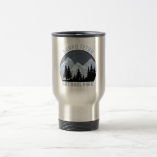 Vintage retro Grand Teton National Park Wyoming Travel Mug