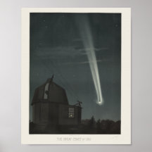 Vintage Retro Great Comet Astronomy