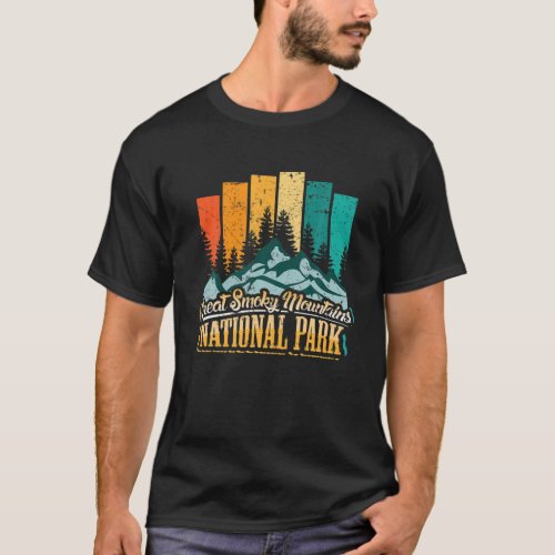 Vintage Retro Great Smoky Mountains National Park T_Shirt