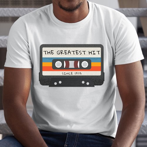 Vintage Retro Greatest Hit Cassette Tape Birthday T_Shirt