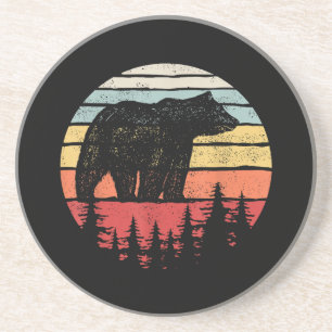 Vintage Retro Grizzly Bear Coaster