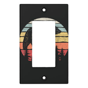 Vintage Retro Grizzly Bear Light Switch Cover