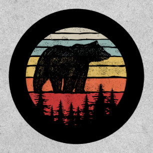 Vintage Retro Grizzly Bear Patch