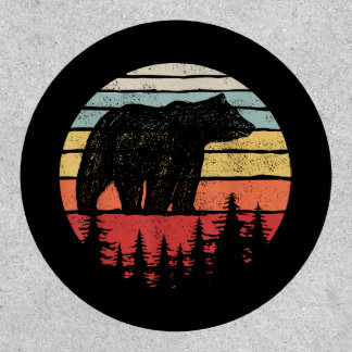 Vintage Retro Grizzly Bear Patch
