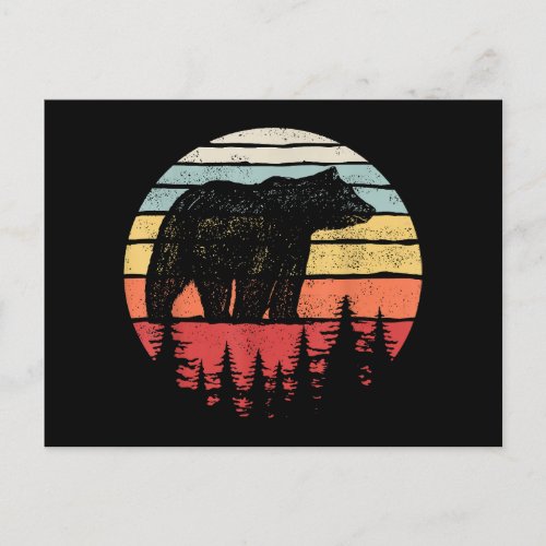 Vintage Retro Grizzly Bear Postcard