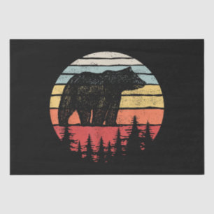 Vintage Retro Grizzly Bear Tissue Paper