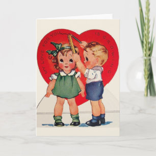 Vintage / Retro Growing Love Valentine Holiday Card