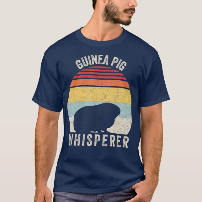 Vintage Retro Guinea Pig Whisperer T-Shirt (Front)