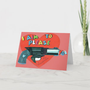 Vintage Retro Gun Valentine Card