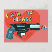 Vintage Retro Gun Valentine Card