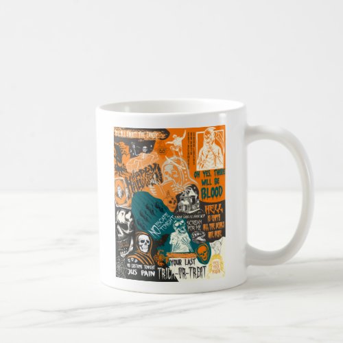 Vintage Retro Halloween Fall 90s Classic Collage Coffee Mug