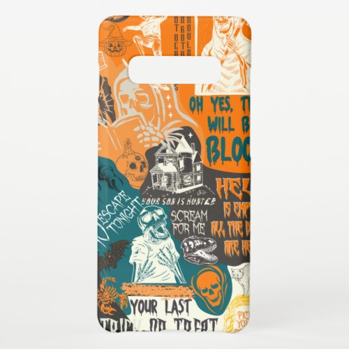 Vintage Retro Halloween Fall 90s Classic Collage Samsung Galaxy S10 Case