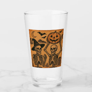 Vintage/Retro Halloween skeletons Glass