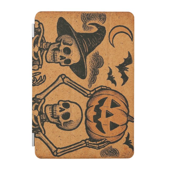 Vintage/Retro Halloween skeletons iPad Mini Cover (Front)