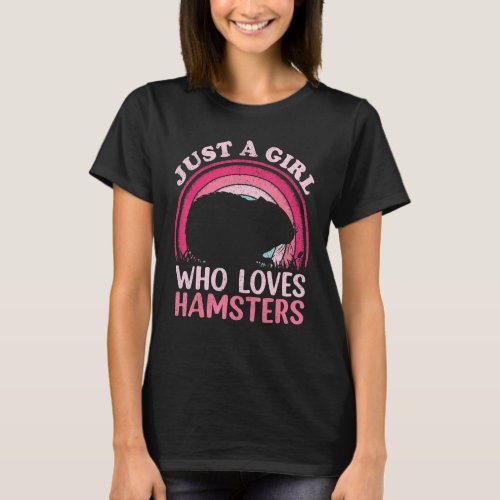 Vintage Retro Hamster   Just A Girl Who Loves Hams T_Shirt