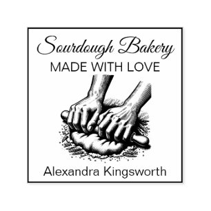 Vintage retro handmade Sourdough baker for baker Self-inking Stamp
