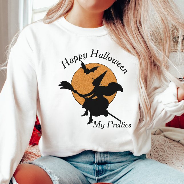 Vintage Retro Happy Halloween My Pretties Sweatshirt (Vintage Retro Happy Halloween My Pretties Sweatshirt)