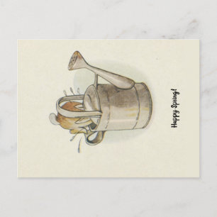 Vintage Retro Happy Spring Easter Bunny Rabbit Postcard