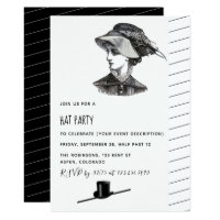 Vintage Retro Hat Party Invitation