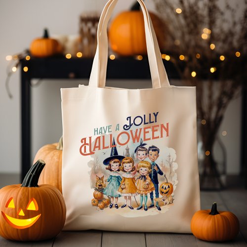 Vintage Retro Have A Jolly Halloween Tote Bag