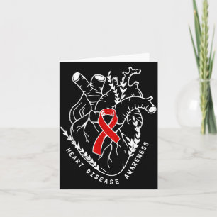 Vintage Retro Heart Disease Awareness Funny  Card