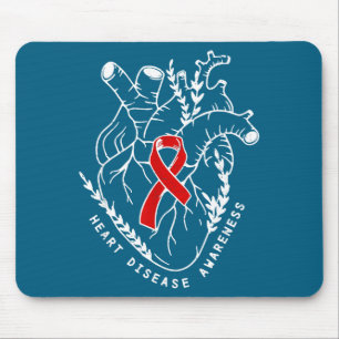 Vintage Retro Heart Disease Awareness Funny  Mouse Pad
