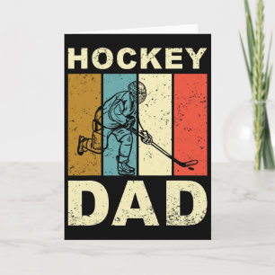 Vintage Retro Hockey Dad Father's Day Card