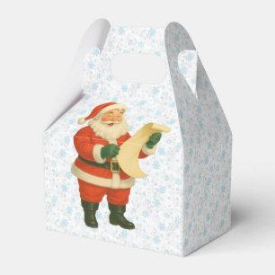 Vintage/retro holly jolly Santa Favor Boxes