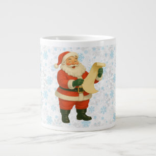 Vintage/retro holly jolly Santa Giant Coffee Mug