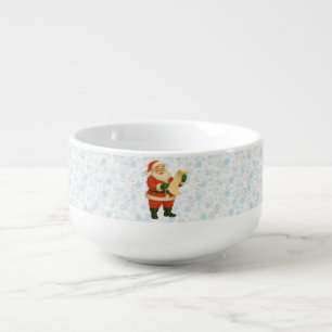 Vintage/retro holly jolly Santa Soup Mug