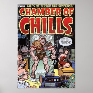 Vintage Retro Horror Comic Chamber Of Chills No9 Poster