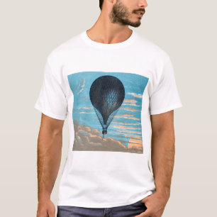 Vintage Retro Hot Air Balloon View First Balloon T-Shirt