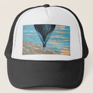 Vintage Retro Hot Air Balloon View First Balloon Trucker Hat