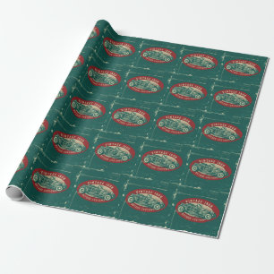 Vintage Retro Hot Rod Wrapping Paper