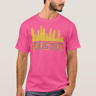 Vintage Retro Houston Texas Skyline  T-Shirt