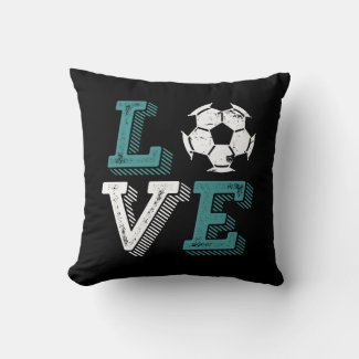 Vintage Retro I Love Soccer Player Coach Sport Fan