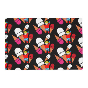 Vintage Retro Ice Cream Art Placemat