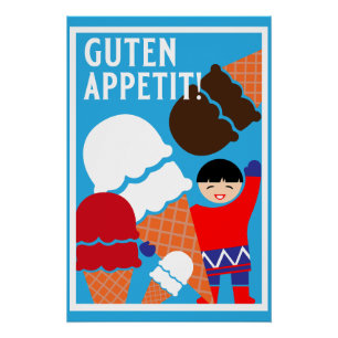 Vintage Retro Ice Cream Art Poster