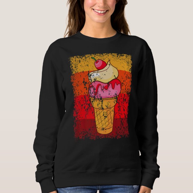 Vintage Retro Ice Cream Sphere Sweatshirt (Front)