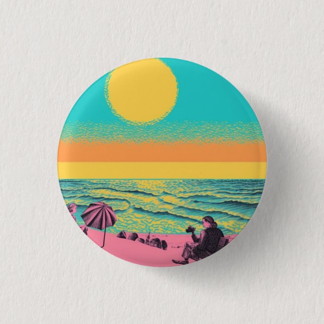 Vintage/retro inspired badge/button button (Front)