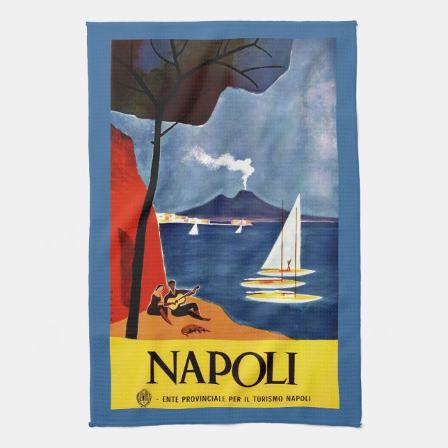 Vintage retro Italian poster Towel (Vertical)