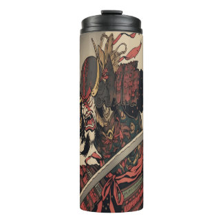 Vintage Retro Japanese Samurai Artwork Thermal Tumbler