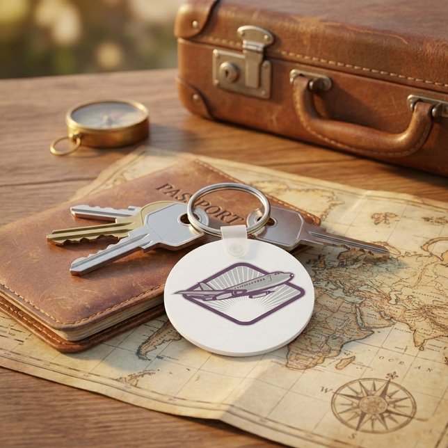 Vintage Retro Jet Airplane Aviation Keychain (Creator Uploaded)