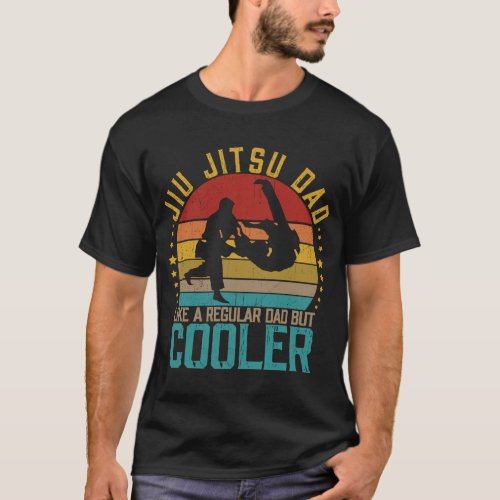 Vintage Retro Jiu Jitsu Dad Like A Regular Dad But T_Shirt