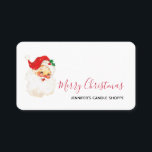 Vintage Retro Jolly Old Santa Claus Christmas Business Card<br><div class="desc">A Merry Christmas business card with a vintage image of a retro santa claus face. Happy and jolly with round rosy cheeks.</div>