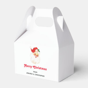 Vintage Retro Jolly Old Santa Claus Christmas Favor Boxes