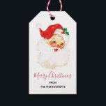 Vintage Retro Jolly Old Santa Claus Christmas Gift Tags<br><div class="desc">Merry Christmas gift tags with a vintage image of a retro santa claus face. Happy and jolly with round rosy cheeks.</div>