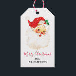 Vintage Retro Jolly Old Santa Claus Christmas Gift Tags<br><div class="desc">Merry Christmas gift tags with a vintage image of a retro santa claus face. Happy and jolly with round rosy cheeks.</div>