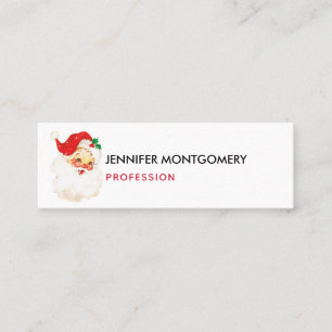 Vintage Retro Jolly Old Santa Claus Christmas Mini Business Card